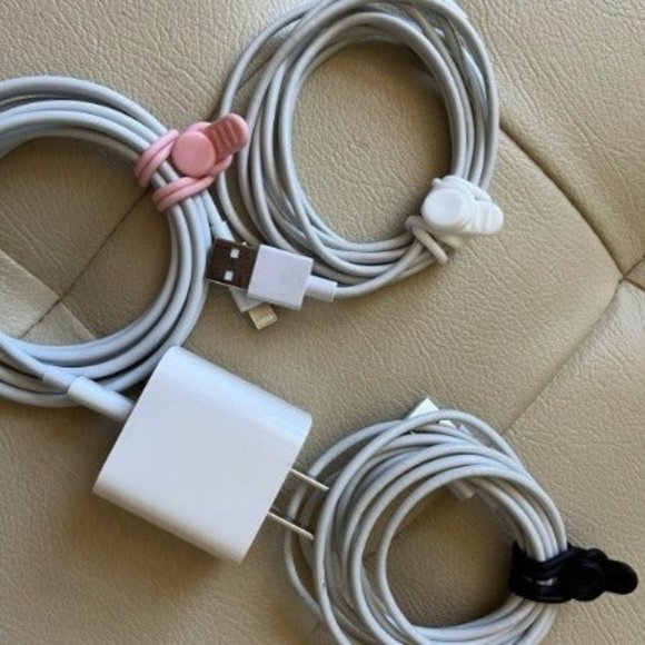 24Pcs Silicone Cable Straps Cord Organizer | Reusable Cable Ties Wire Organizer - Picture 2 of 2